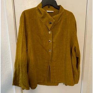 Bryn Walker Gold Jacket in Linen